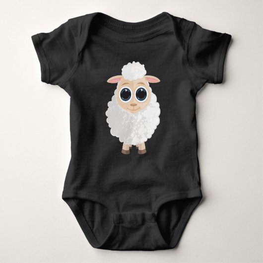 Weiße Schafe Baby Strampler (Vorderseite)