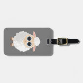 Weiße Schafe Gepäckanhänger (Vorderseite horizontal)