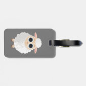 Weiße Schafe Gepäckanhänger (Rückseite horizontal)