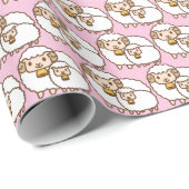 Weiße Schafe Geschenkpapier (Rolleneckpunkt)