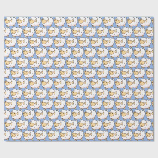 Weiße Schafe Geschenkpapier (Flach)