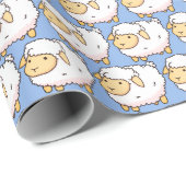 Weiße Schafe Geschenkpapier (Rolleneckpunkt)