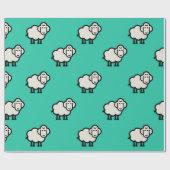 Weiße Schafe Geschenkpapier (Flach)