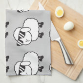 Weiße Schafe im Sonnenbrille-Cartoon Handtuch (Viertel Falte)