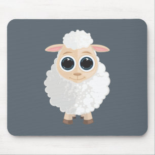 Weiße Schafe Mousepad
