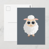 Weiße Schafe Postkarte (Vorne/Hinten)