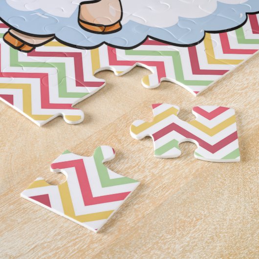 Weiße Schafe Puzzle (Seite)