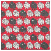 Weiße Schafe, schwarze Schafe Stoff (Muster)