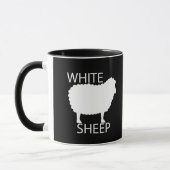 Weiße Schafe Tasse (Links)