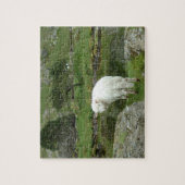 Weiße Schafe, Wales und Britische Landschaften Puzzle (Vertikal)