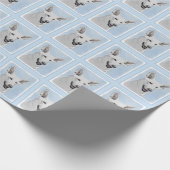 Weiße Schäfer-Malerei - niedliche ursprüngliche Geschenkpapier (Ecke)