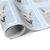 Weiße Schäfer-Malerei - niedliche ursprüngliche Geschenkpapier (Rolleneckpunkt)