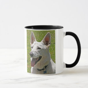 Weiße Schäferhund-Kaffee-Tasse Tasse