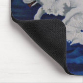 Weiße Schäferhund-Spritzen-Mausunterlage Mousepad (Ecke)