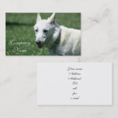 Weiße Schäferhund-Visitenkarten Visitenkarte (Vorne/Hinten)