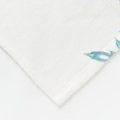 Weiße Schafhirte in den Schneeflocken Fleecedecke (Ecke)