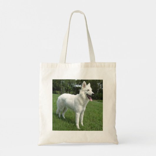 Weiße Schafhirte Tragetasche (Rückseite)