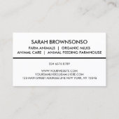 Weiße Schafschaf Visitenkarte (Rückseite)