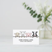 Weiße Schafschaf Visitenkarte (Stehend Vorderseite)