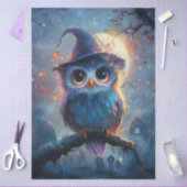 Weiße Schale in Hexenhut mit Vollmond Seidenpapier (Basteln)