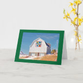 Weiße Scheune mit Hexezeichen Karte (Gelbe Blume)