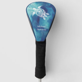 Weiße Schildkröten im Wasser des blauen Ozeans Golf Headcover