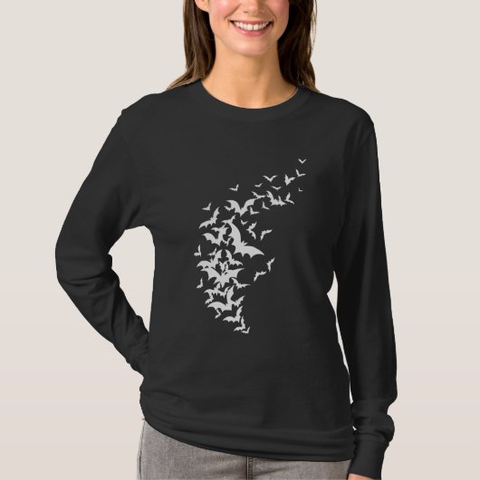 Weiße Schläger auf Schwarzem T-Shirt (Vorderseite)