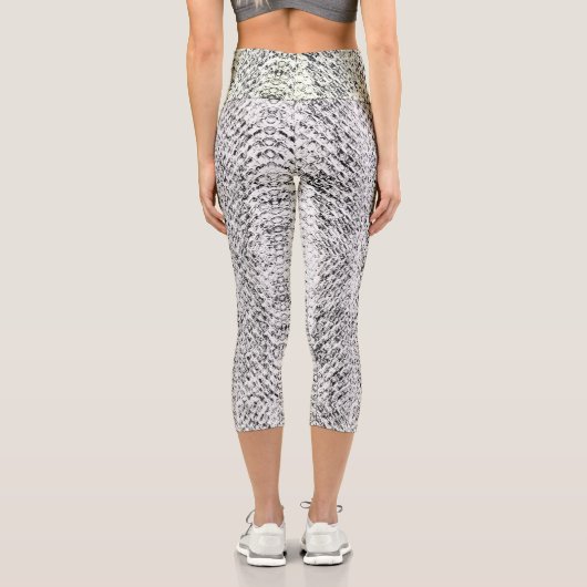Weiße Schlange Capri Leggings (Rückseite)