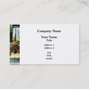 Weiße Schläuche und Düsen Visitenkarte