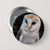 Weiße Schleiereule Button (Vorne & Hinten)