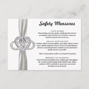 Weiße Schleife Unendlichkeit Herz Sicherheitsmaßna Begleitkarte