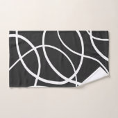 Weiße Schleifen gegen schwarzen Hintergrund Badhandtuch Set (Handtuch)