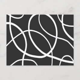 Weiße Schleifen gegen schwarzen Hintergrund Postkarte