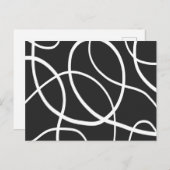 Weiße Schleifen gegen schwarzen Hintergrund Postkarte (Vorne/Hinten)
