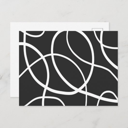 Weiße Schleifen gegen schwarzen Hintergrund Postkarte (Vorne/Hinten)