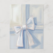 Weiße Schleifen Geschenk | Geschenk Wasserfarbe Postkarte (Vorderseite)
