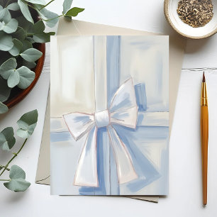 Weiße Schleifen-Geschenk Geschenk Wasserfarbe Postkarte