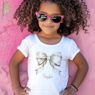 Weiße Schleifenband-Vintage-Kinderzimmer Baby T-shirt