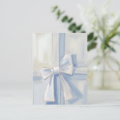Weiße Schleifenpräsente | Geschenk Wasserfarben Postkarte (Stehend Vorderseite)