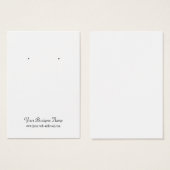 Weiße Schlichte Einfach-Ohrkarte (Vorne & Hinten)