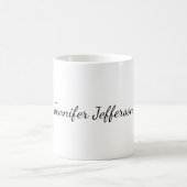 Weiße Schlichte moderne Handschrift Kaffeetasse (Mittel)