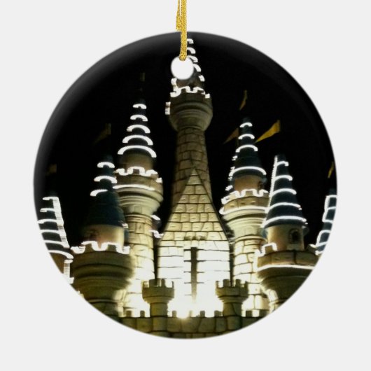 Weiße Schloss Verzierung Keramik Ornament (Hinten)