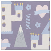 Weiße Schlosskerzenmuster Stoff (Nahaufnahme)