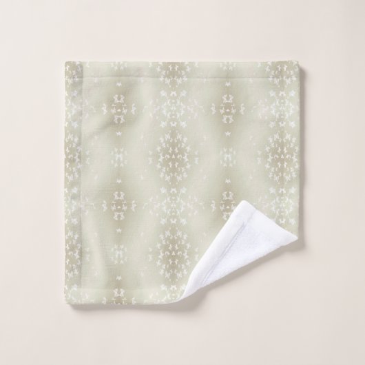 Weiße Schmetterlinge Badhandtuch Set (Waschlappen)