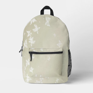 Weiße Schmetterlinge Bedruckter Rucksack