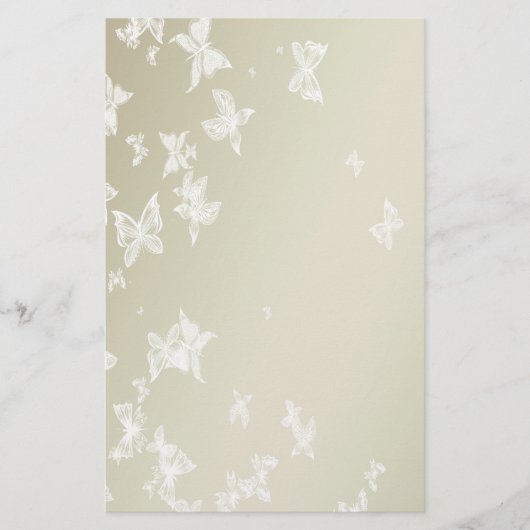 Weiße Schmetterlinge Briefpapier (Vorderseite)