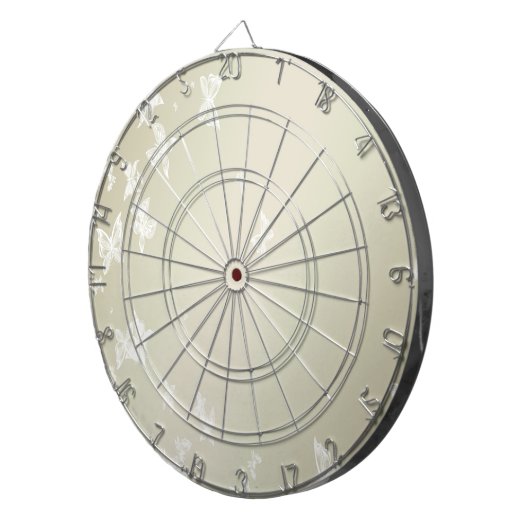 Weiße Schmetterlinge Dartscheibe (Vorderseite rechts)