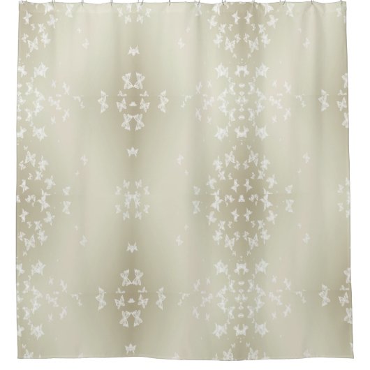 Weiße Schmetterlinge Duschvorhang (Vorderseite)