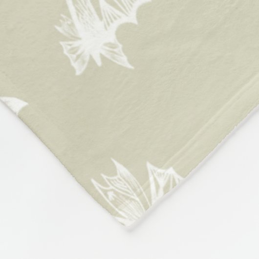 Weiße Schmetterlinge Fleecedecke (Ecke)