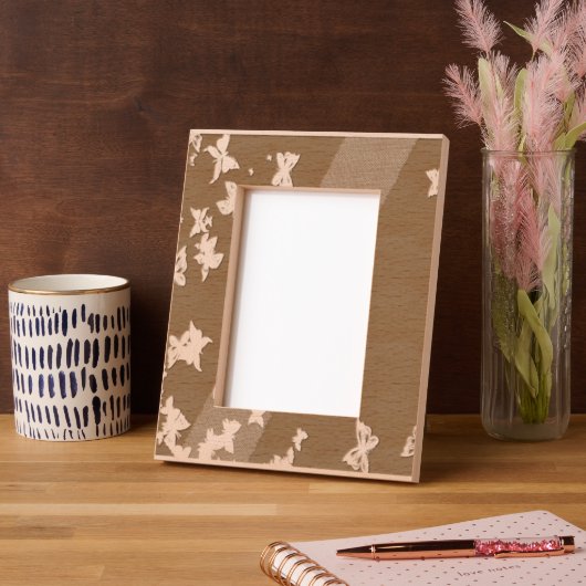 Weiße Schmetterlinge Geätzte Rahmen (Links)